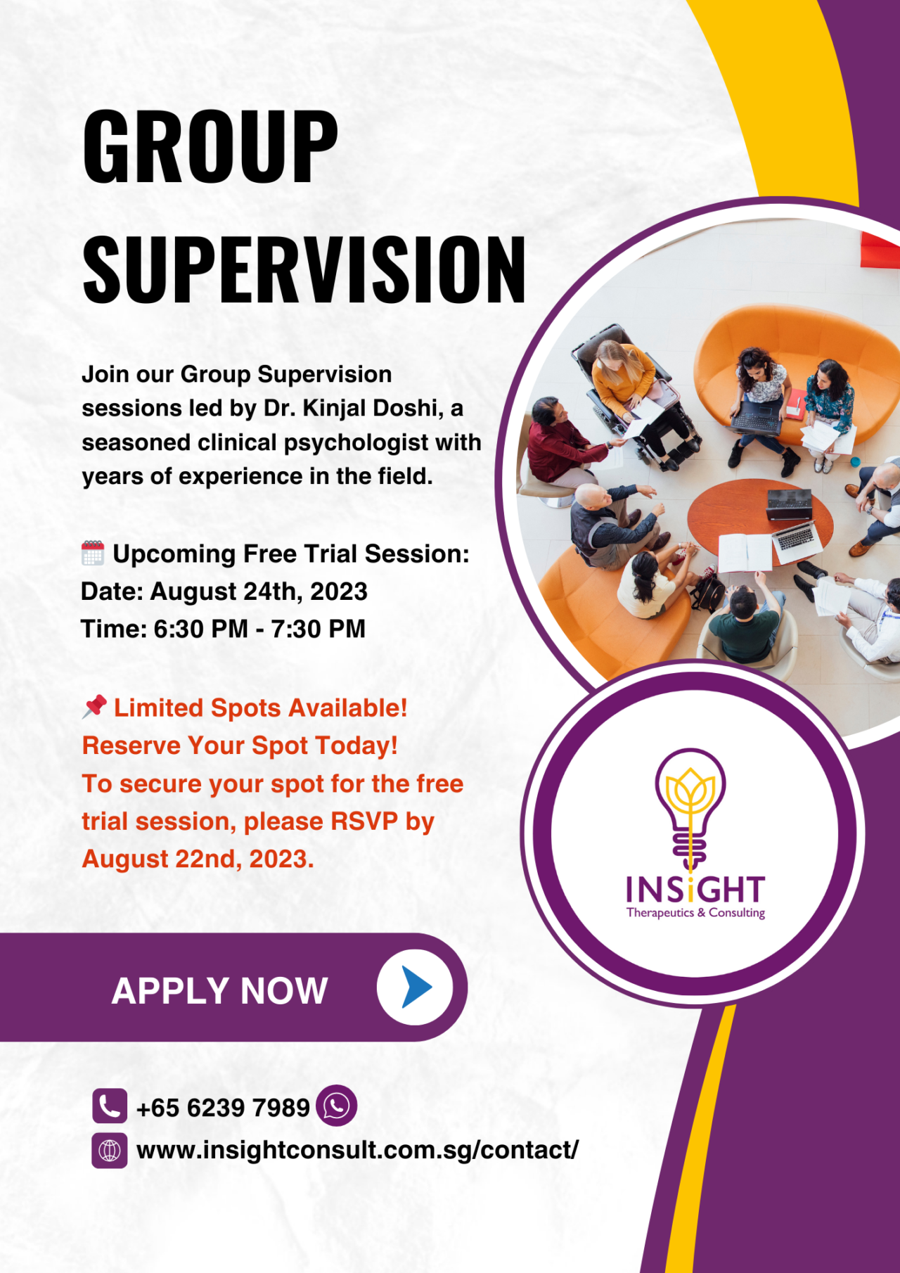 Group Supervision – FREE Trial Session! | INSiGHT